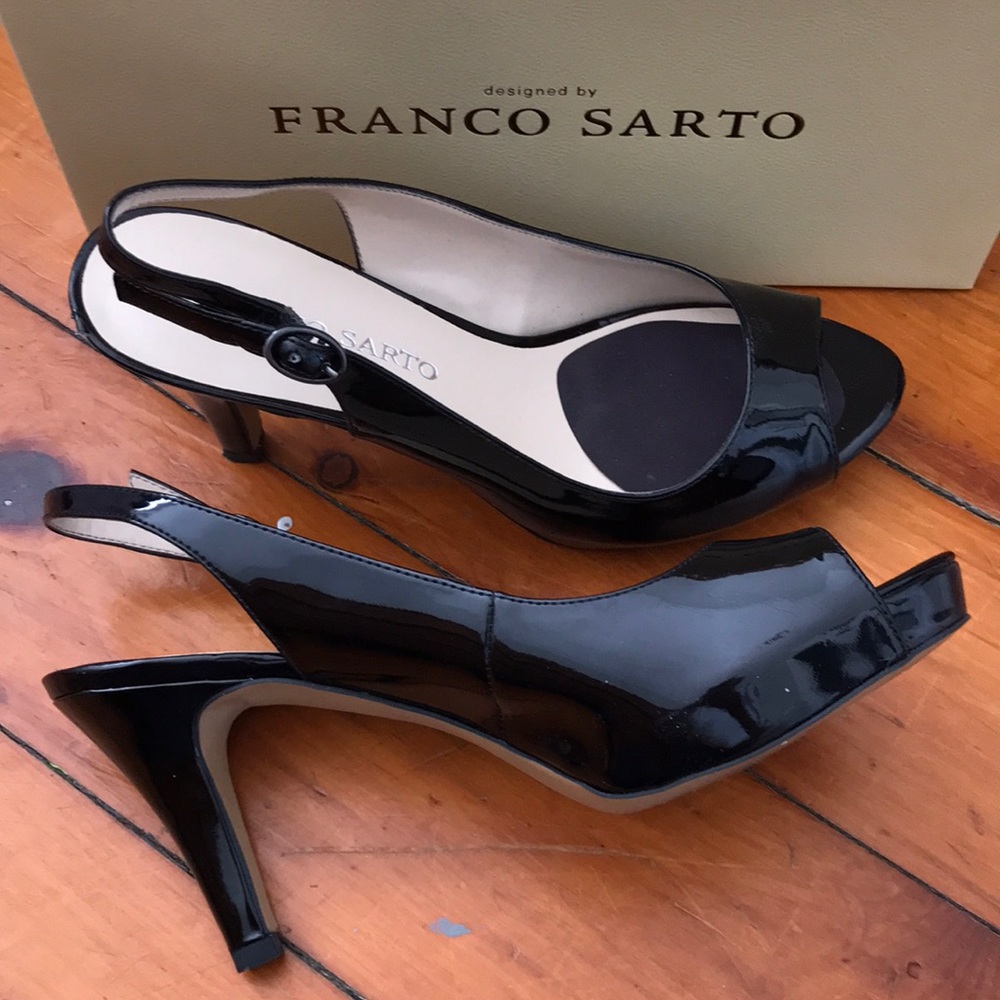 Peep Toe Platform Slingbacks - Picture 1 of 5